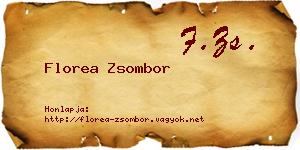 Florea Zsombor névjegykártya